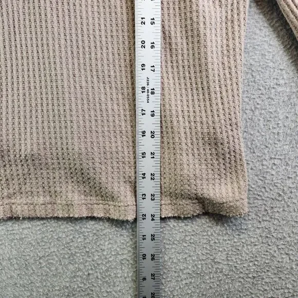 Free People Sweater Womens XS Copenhagen Thermal Waffle Contrasting Sleeves - Picture 15 of 16